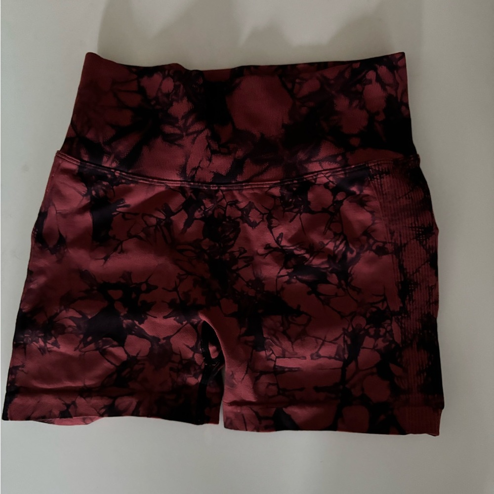 Elegant High Waist Maroon and Black Women's Shorts